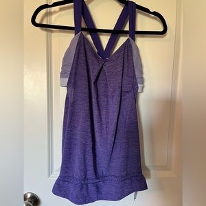 Lululemon purple Rest Less tank - Size 6 - great condition 🍋